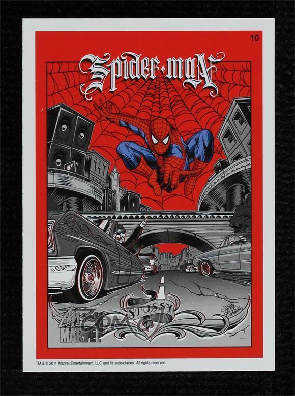 2011 Stussy x Marvel Comics Promo Series 2 Spider-Man Mister Cartoon #10 0kg8