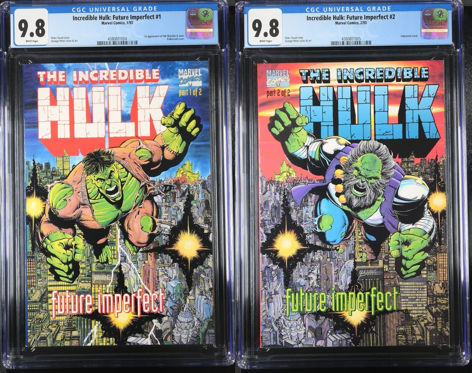 Hulk Future Imperfect #1 & #2 CGC 9.8 Complete Set 1st app Maestro 1992 Marvel