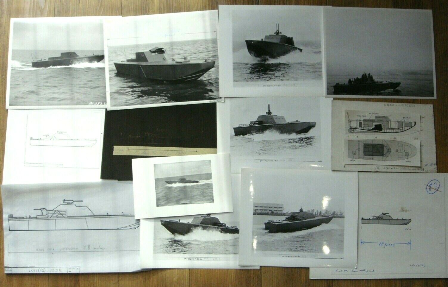 Authentic Cold War Russian LCS Class Navy Ship Secret Spy Photos Blueprints Navy