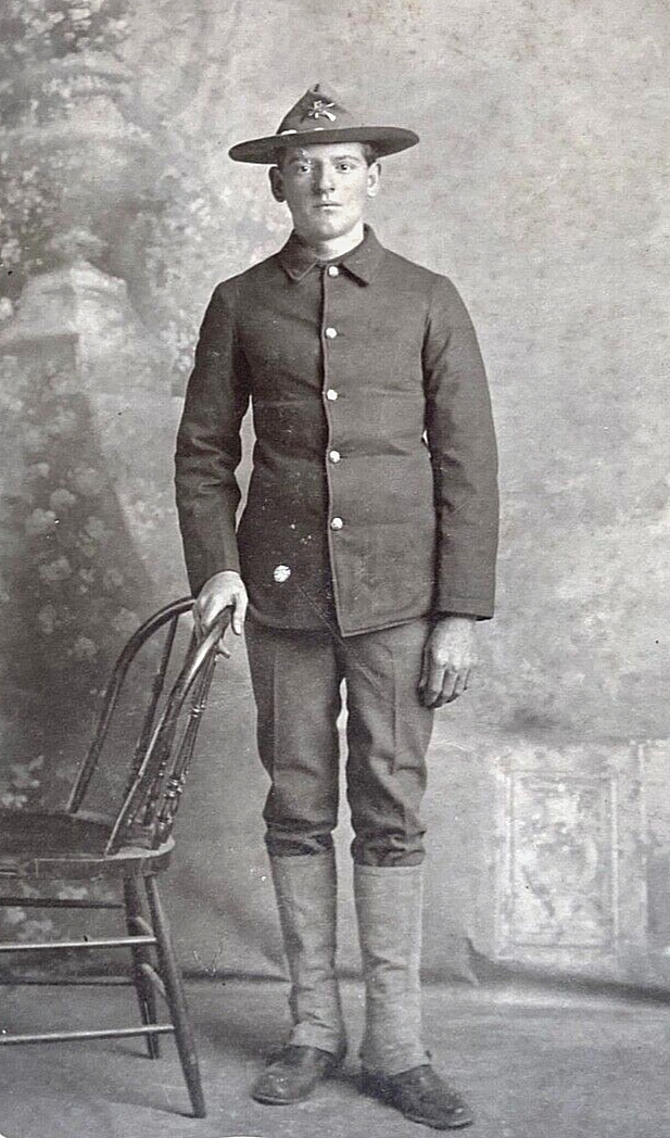 RARE  INDIAN WARS - U.S. ARMY 15th INFANTRY SOLDIER PHOTO 1897
