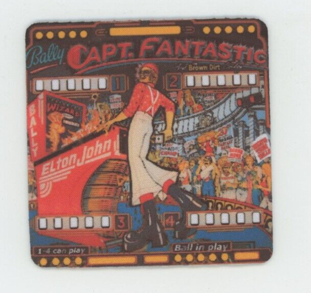 Captain Fantastic vintage Pinball Machine COASTER - Elton John