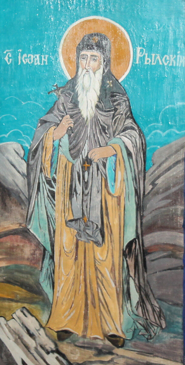 Saint John of Rila Hand Painted Tempera Orthodox Icon