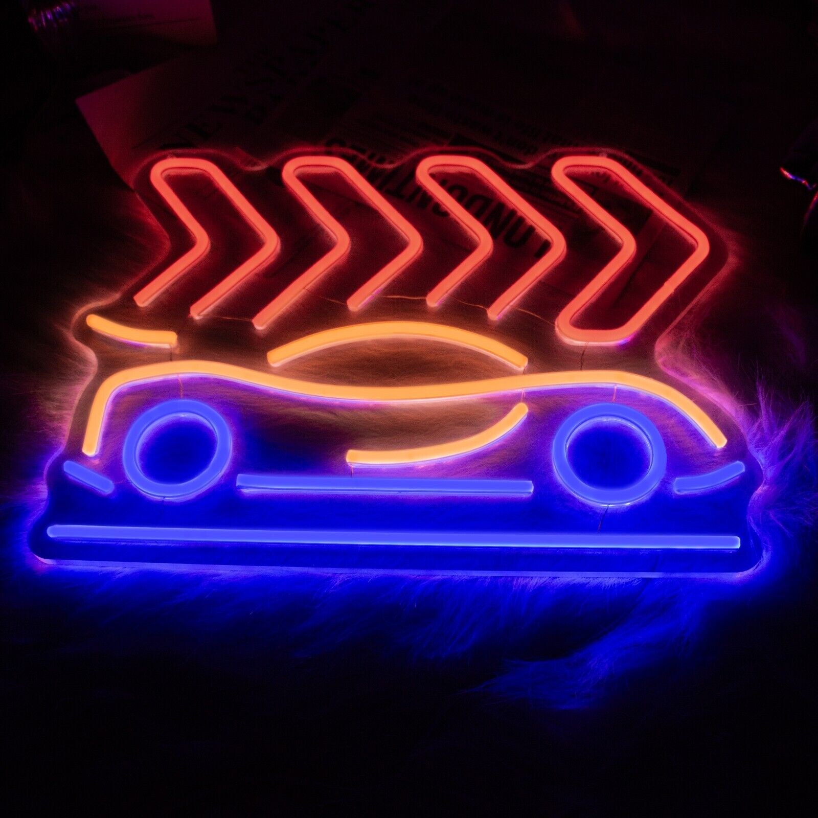 Car Service USB Neon Sign Wall Decoration, Home Background Neon, LED Light Sign