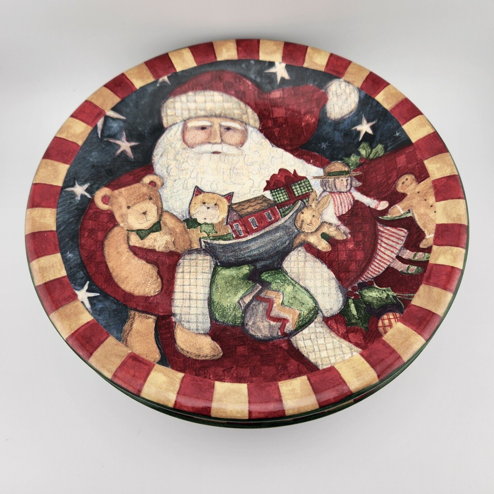 Father Christmas Dessert Plates CIC Susan Winget 8\