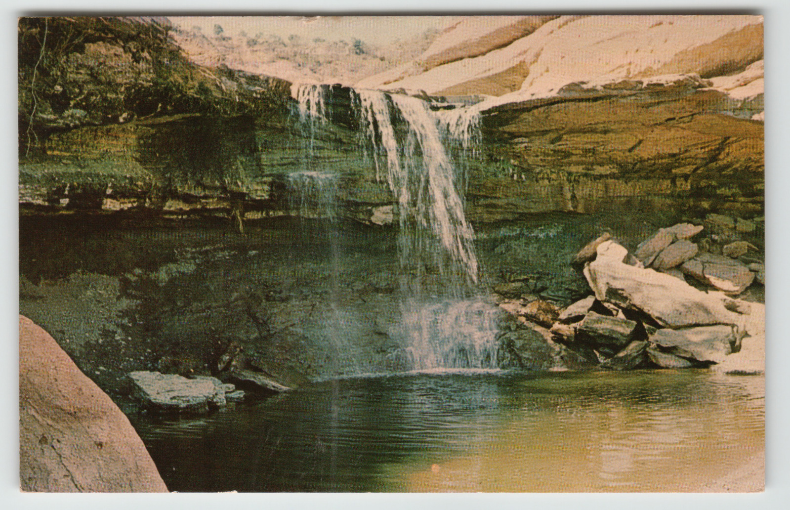 Postcard First Falls Ceta Canyon Methodist Camp Canyon, TX