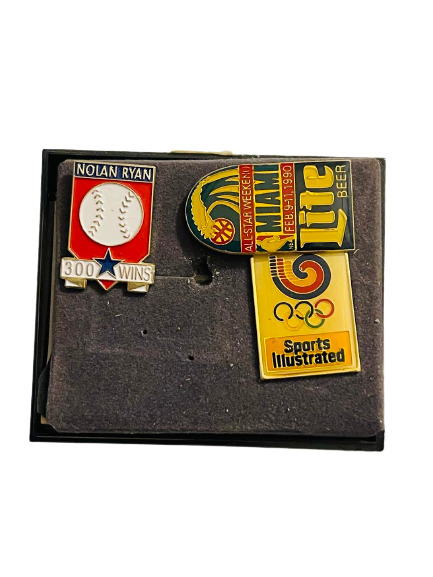 3- Vintage Collectible Pins Baseball Basketball Olympics
