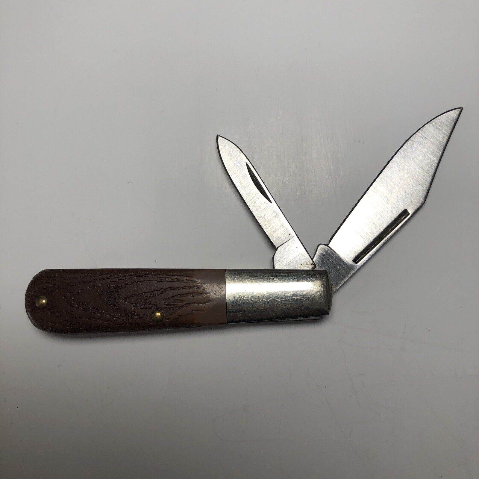 Vintage Camillus USA Barlow Style Handle 2-Blade Pocket Knife VERY CLEAN - 502