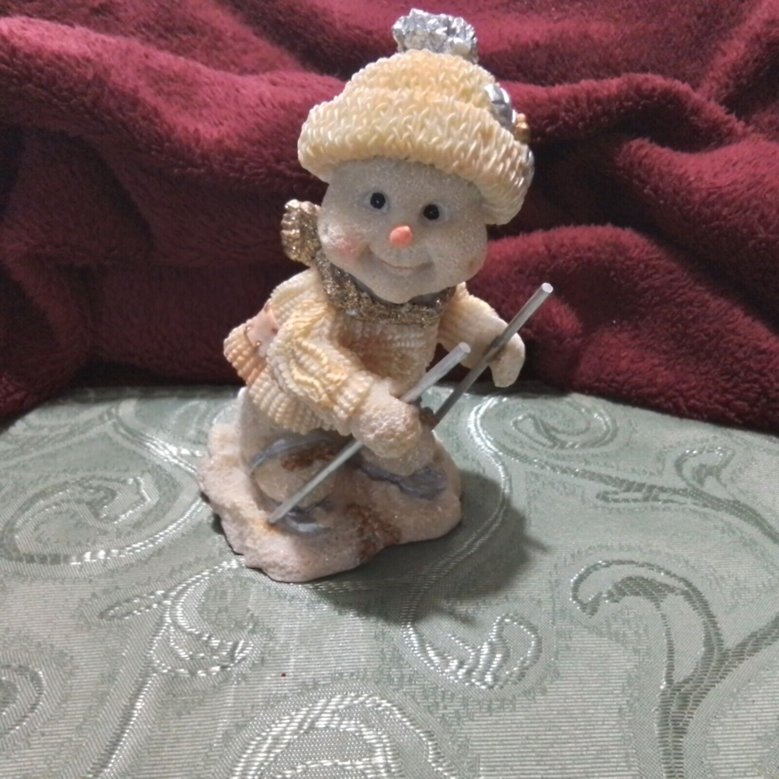 Collectible UG Handcrafted SKING SNOWMAN 6\