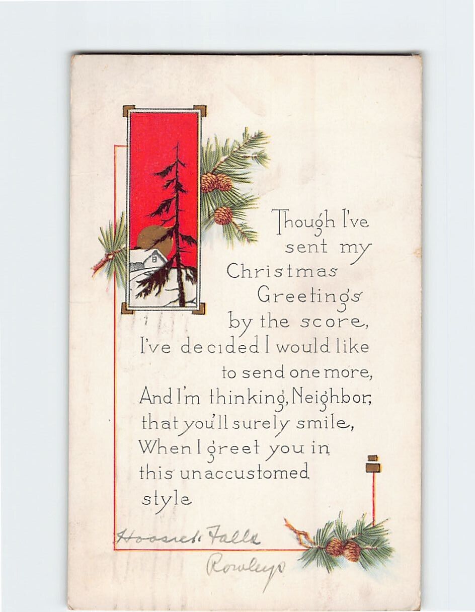 Postcard Art Print Holiday Christmas Greetings