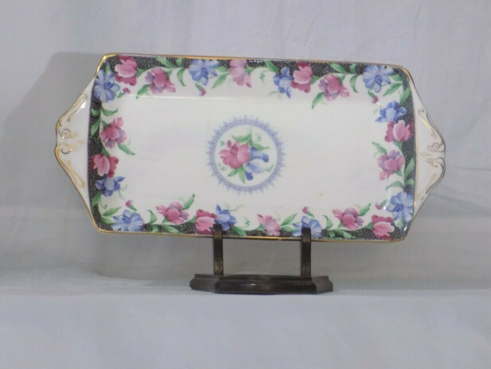 VINTAGE SWEET PEA PARAGON BY APPOINTMENT SERVING  TRAY 