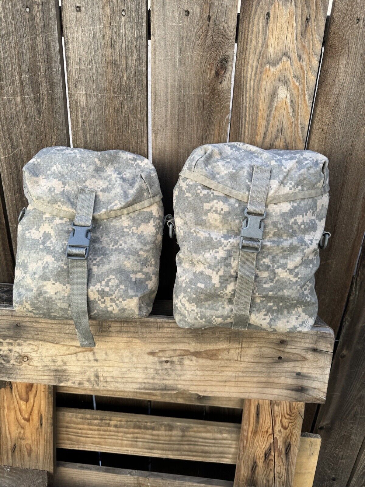 Lot of 2 Sustainment Pouches for USGI ACU Military Large Rucksack MOLLE II