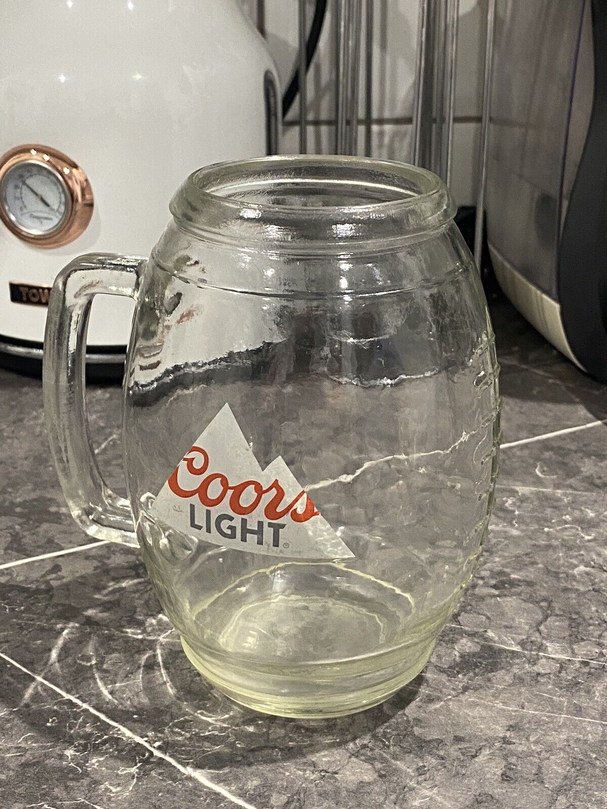 Vintage Coors Light Limited Edition 32oz PINT American Football Glass Circa 1980