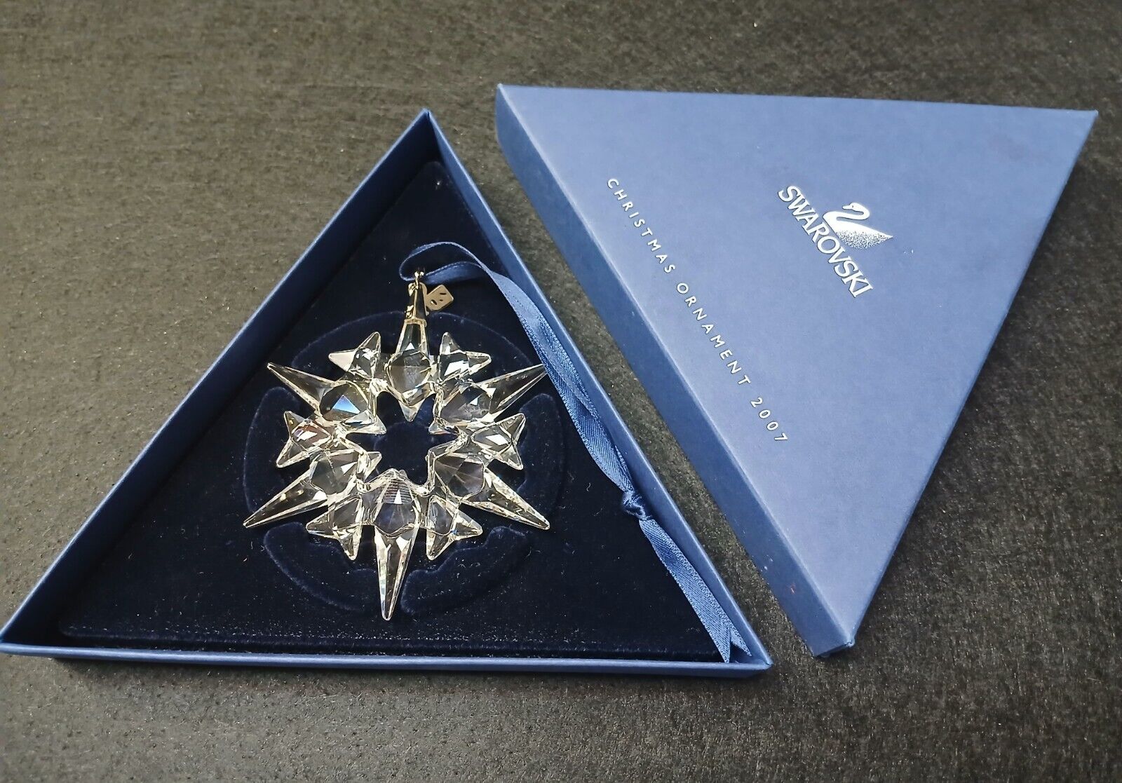 2007 Swarovski Crystal Large 3” Snowflake Christmas Ornament (B)