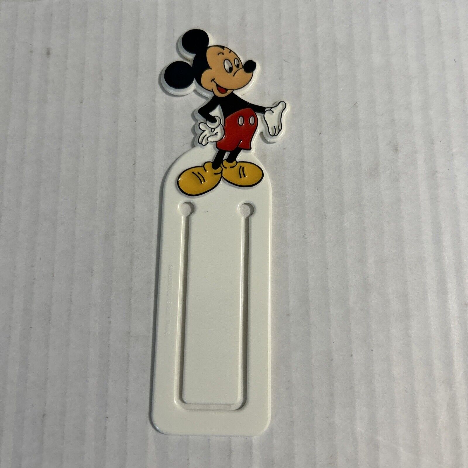 Vintage Disney MICKEY MOUSE Bookmark Paper Clip BRAND Krystalike Preowned