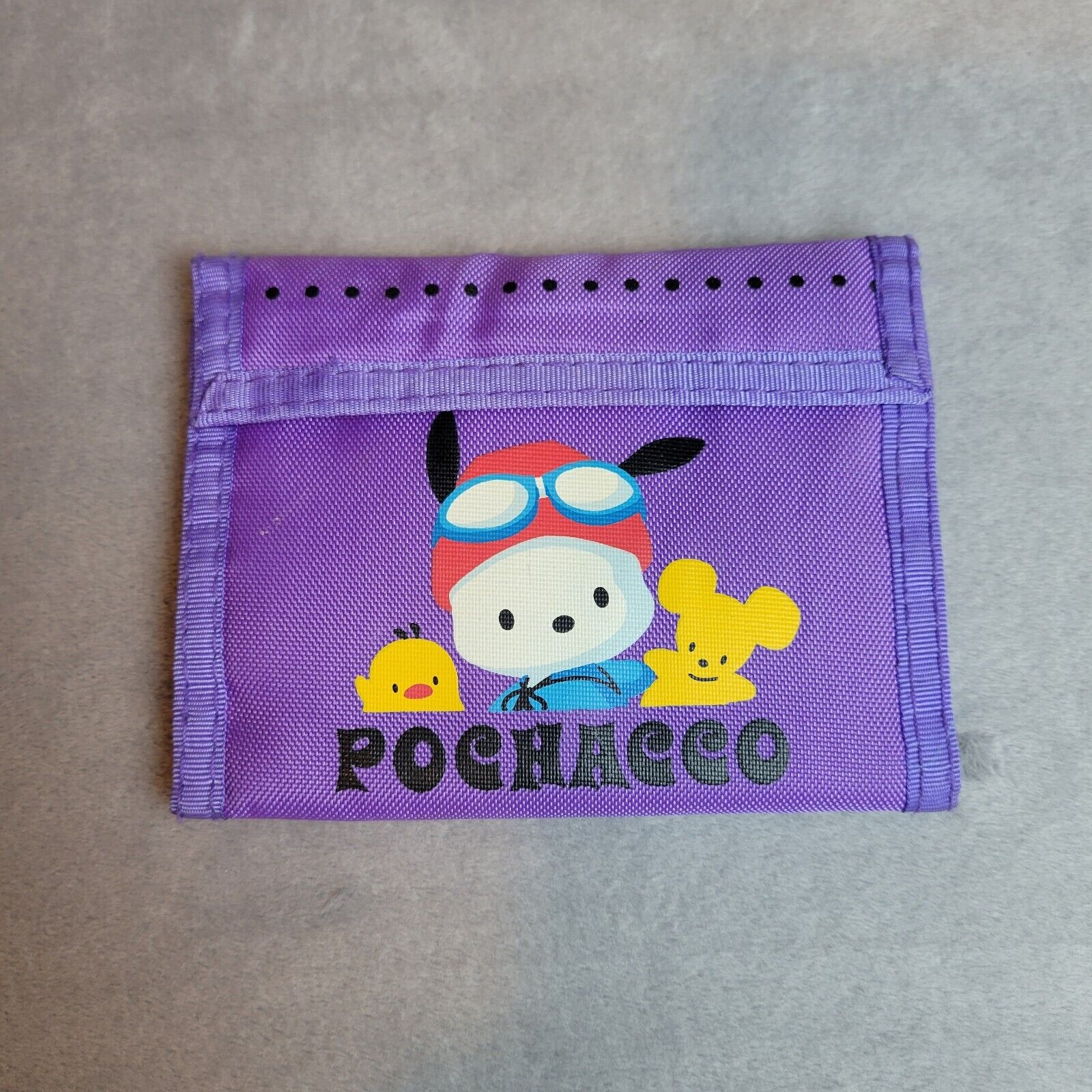 Vintage POCHACCO Wallet Trifold Purple 1999 Sanrio
