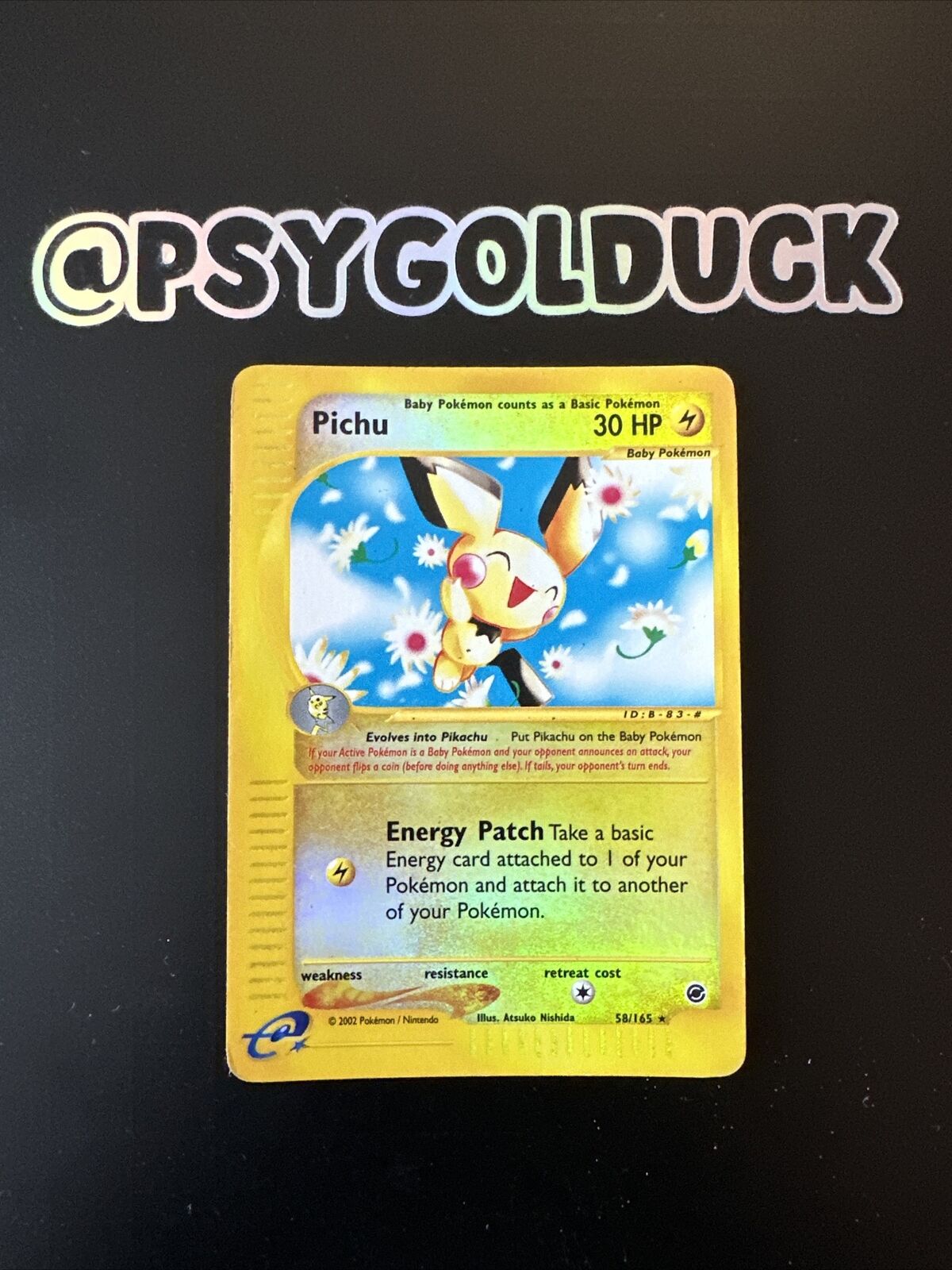 Pokemon Expedition Picchu Reverse Holo 58/165 - Played Condition Card WOTC