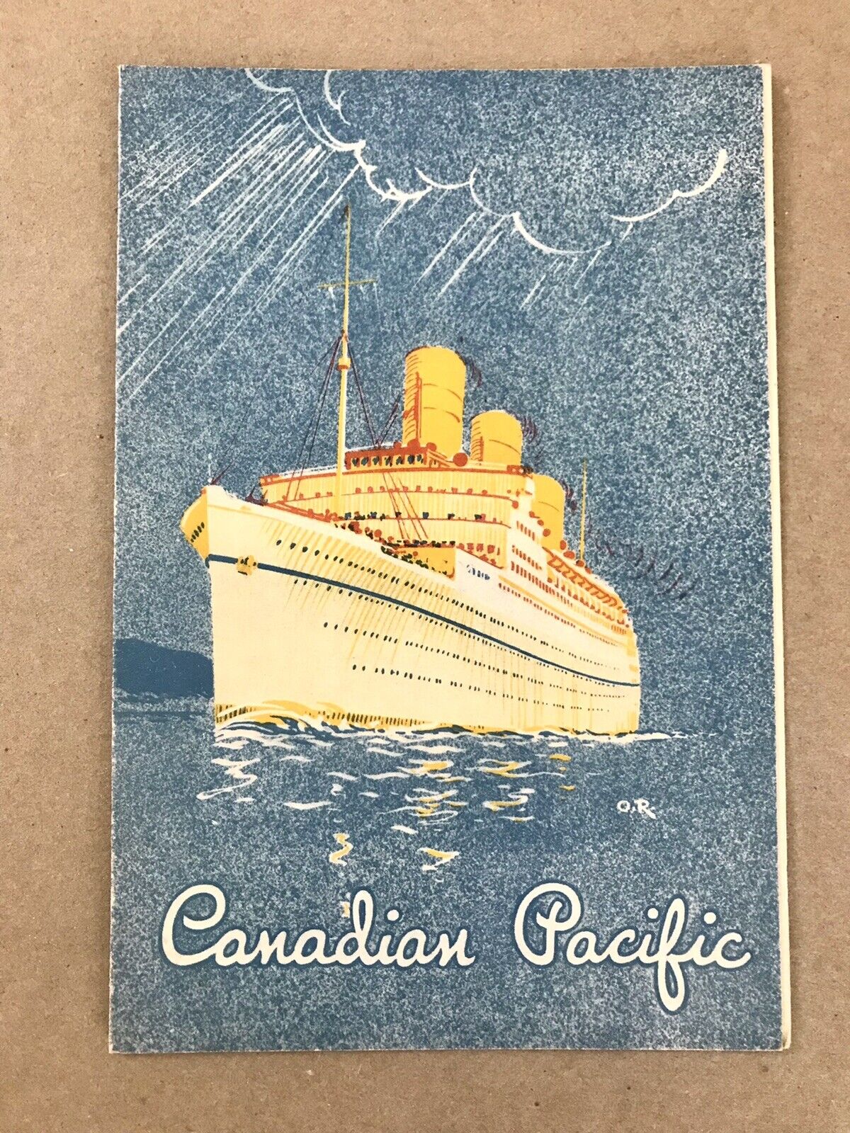 RARE Vintage Menu of the Canadian Pacific CPOS, Empress of Britain, Aug 10, 1938