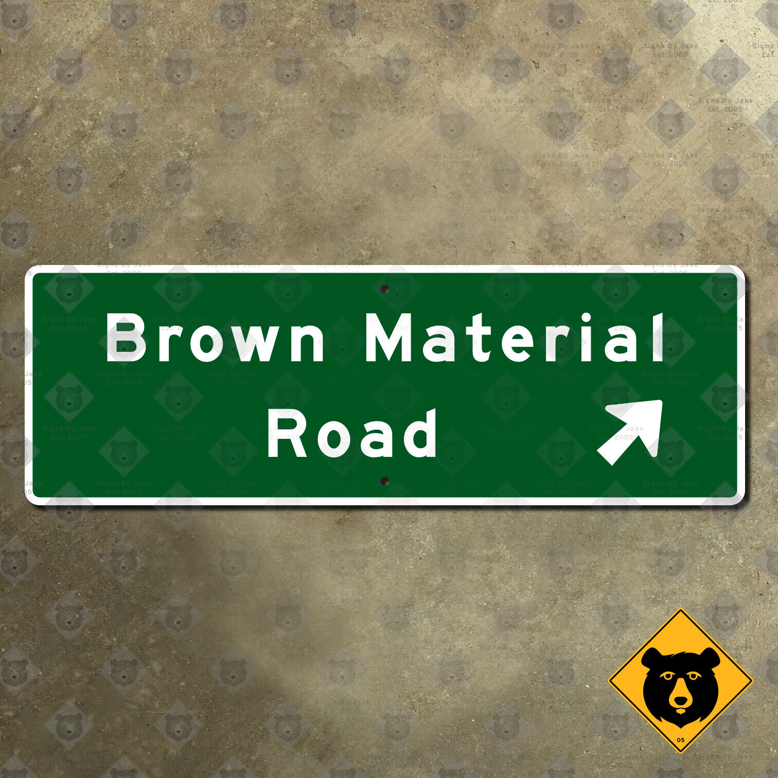California Brown Material Road guide sign San Joaquin Valley Kern County 30x10