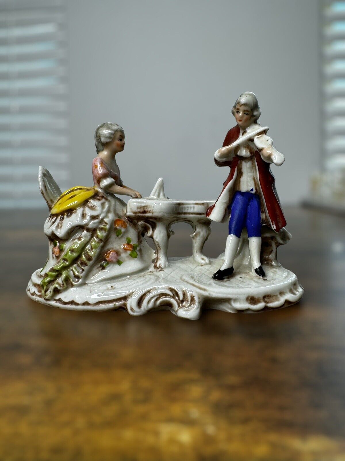 Antique Grafenthal Dresden Porcelain Germany Musical Couple Piano Vintage Rare