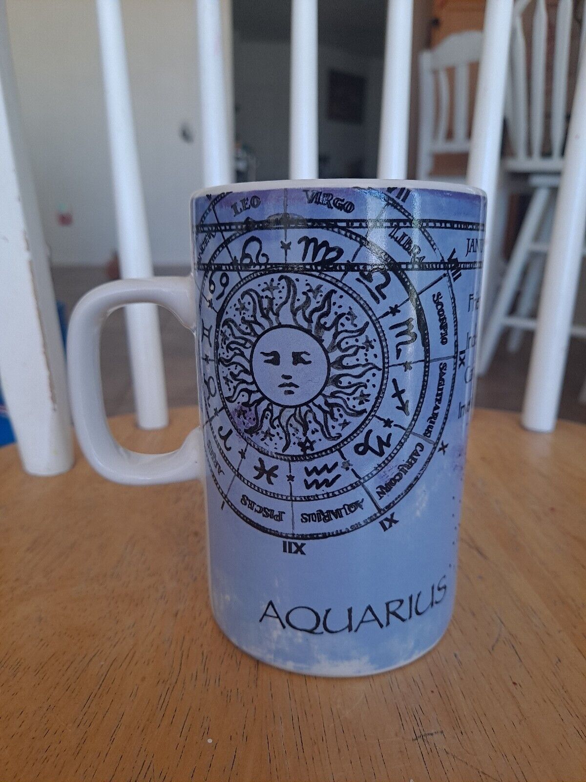 Aquarius Birthday Tall Ceramic Coffe Mug Tea Cup 5.25\