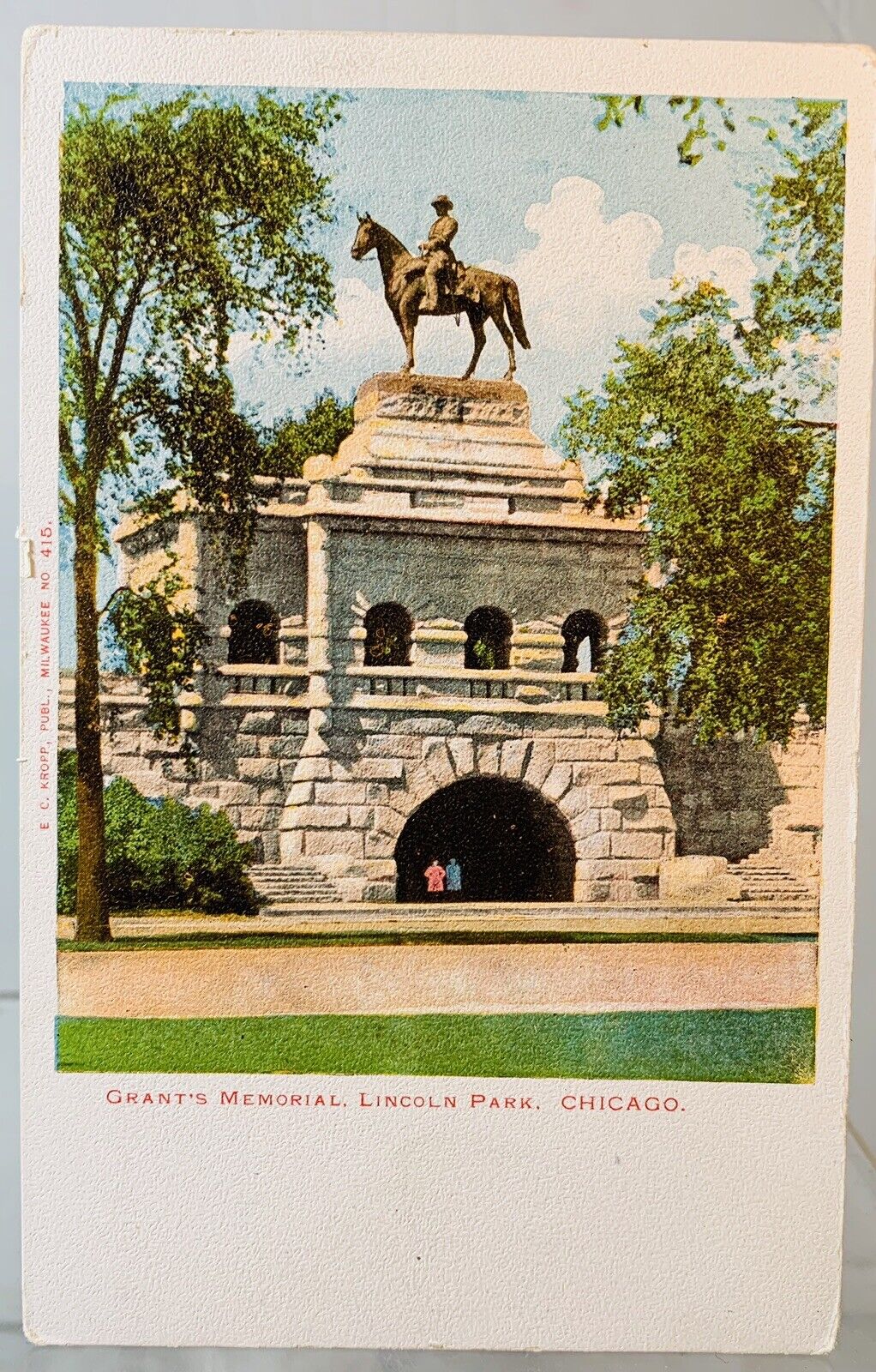 1900\'S Chicago IL Lincoln Park Grants Memorial Undivided Back Vintage Postcard