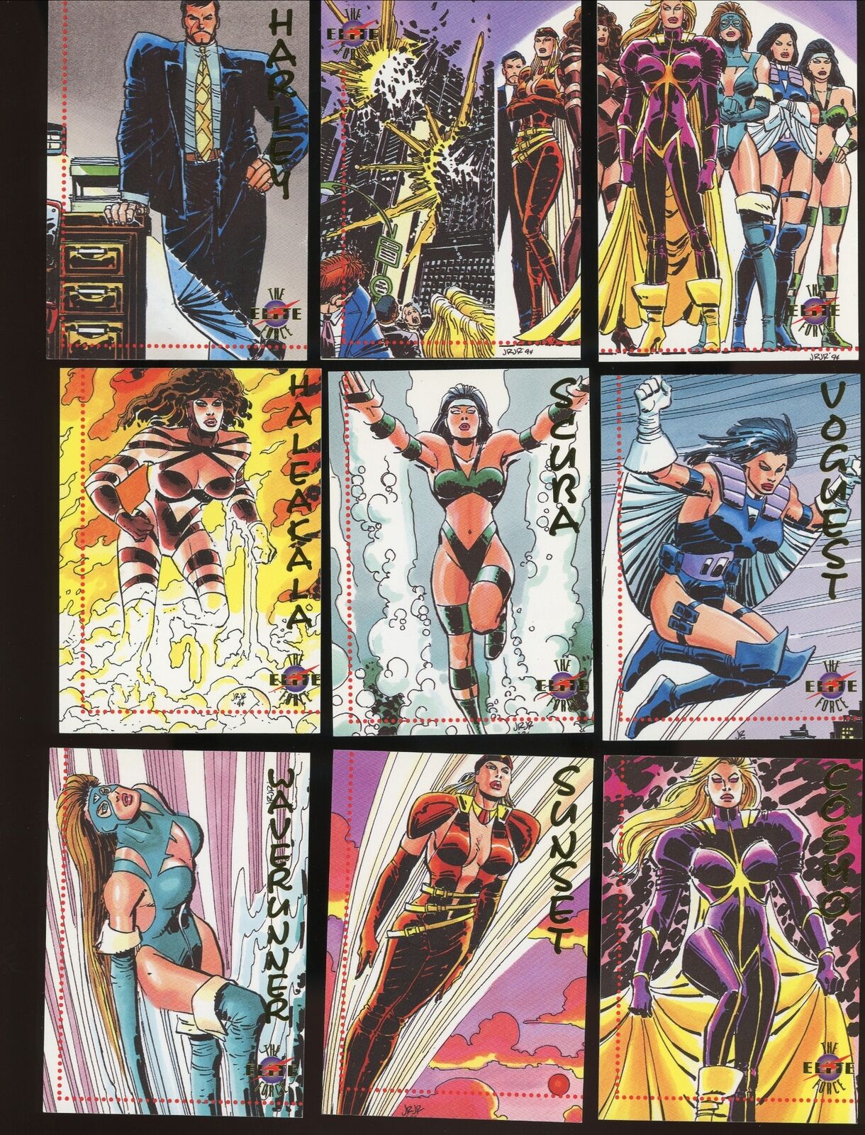 1994 Portfolio\'s Secret The Elite Force 9 Card Insert Set