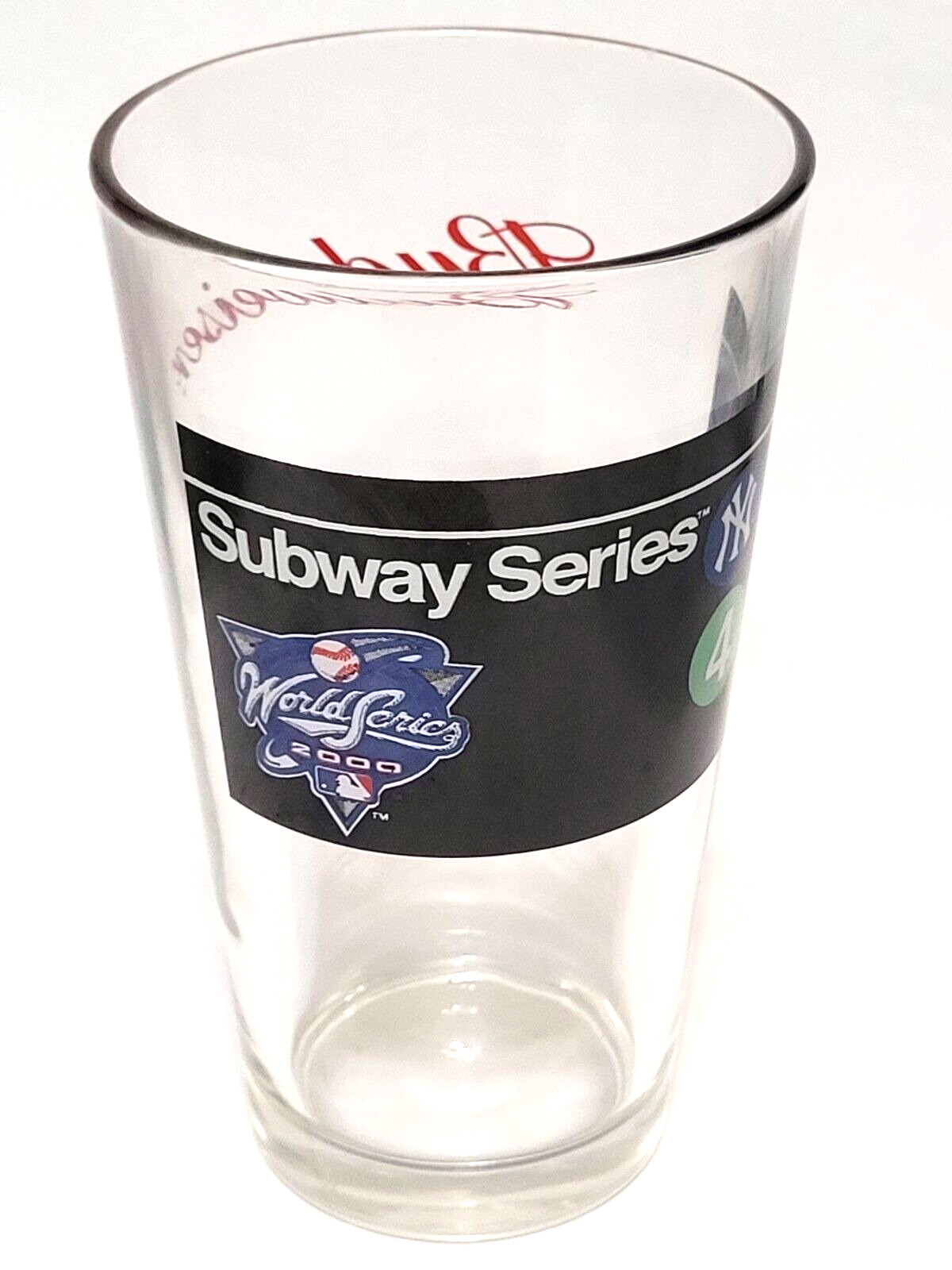 VTG Budweiser 2000 World Series - Subway Series- 12 0z. Drinking Glass, EUC 