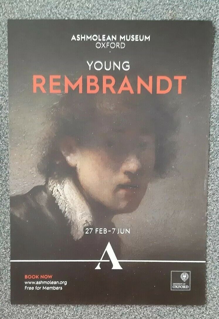 Young Rembrandt Double Sided Flyer Ashmolean Museum Oxford 27/2 - 7/6/2020