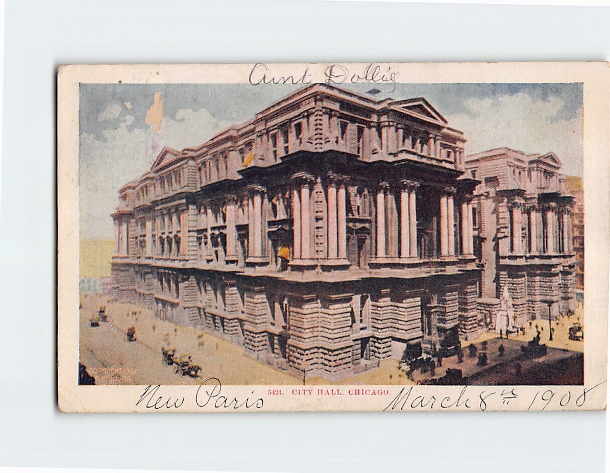 Postcard City Hall Chicago Illinois USA