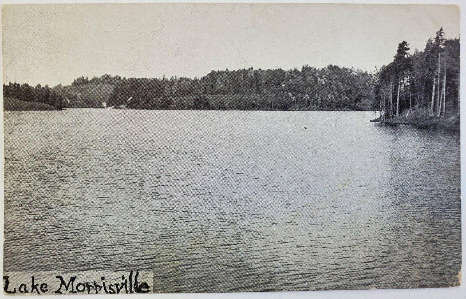 Morrisville, VT Vermont View of Lake Morrisville 1909 Antique Postcard b10