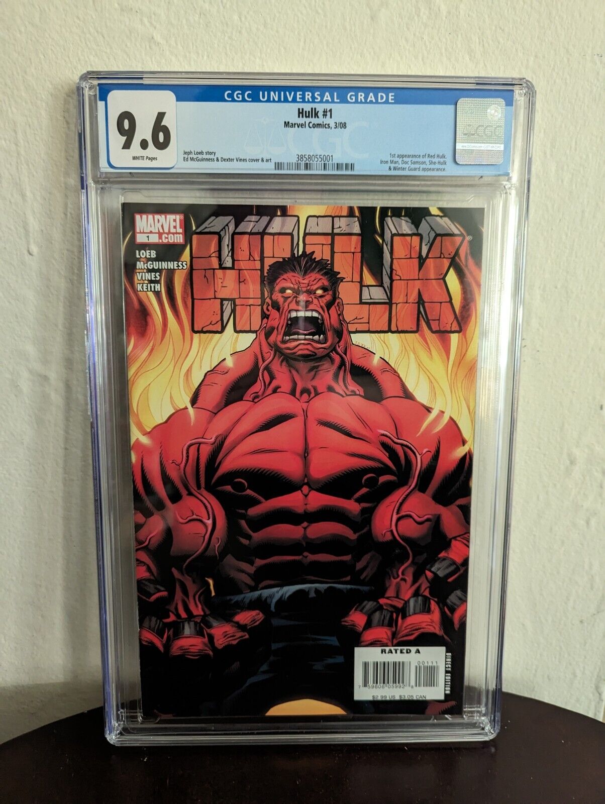 Hulk #1 (2008) CGC 9.6- 1st Red Hulk - Key Issue 
