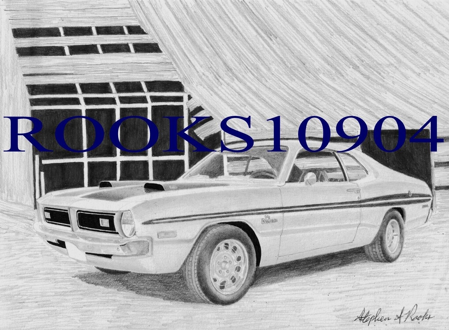 1971 Dodge Demon CLASSIC CAR ART PRINT