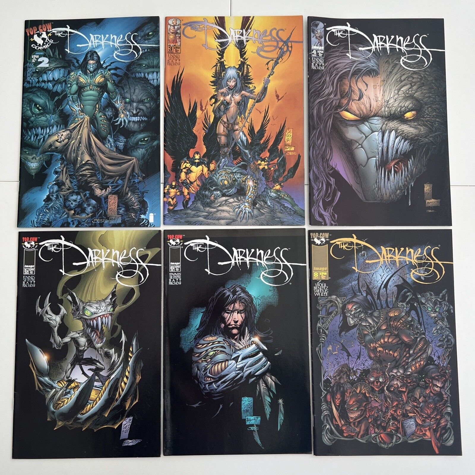 The Darkness Lot of 6 #2, 3, 4, 5, 6, 8 Image (1997) 1st Series 1st Print Comics