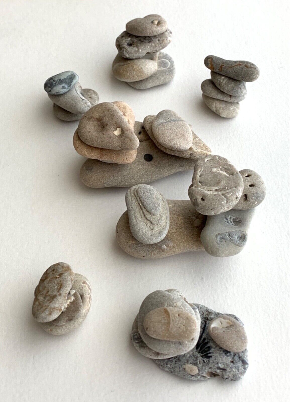 30 pc Natural small Beach Stones Cairn Rocks pebble art craft Stacking #C5 USA