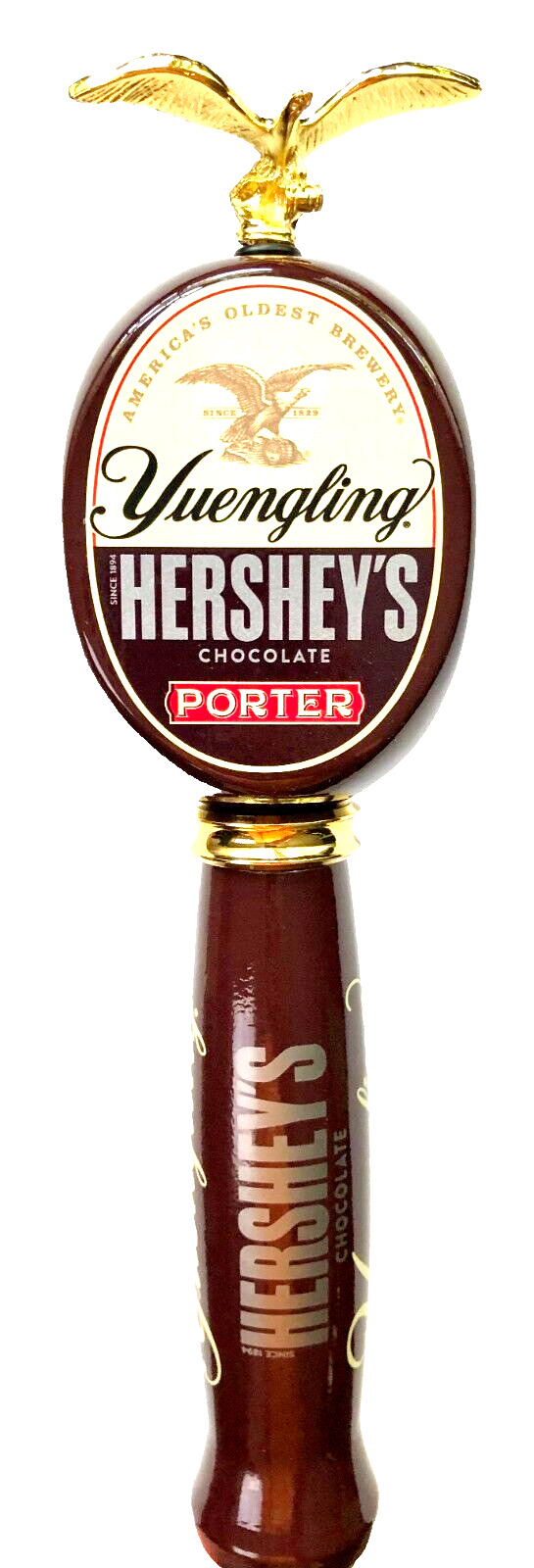 *NEW* YUENGLING - HERSHEY CHOCOLATE PORTER - 3D - BEER TAP HANDLE (Eagle Topper)