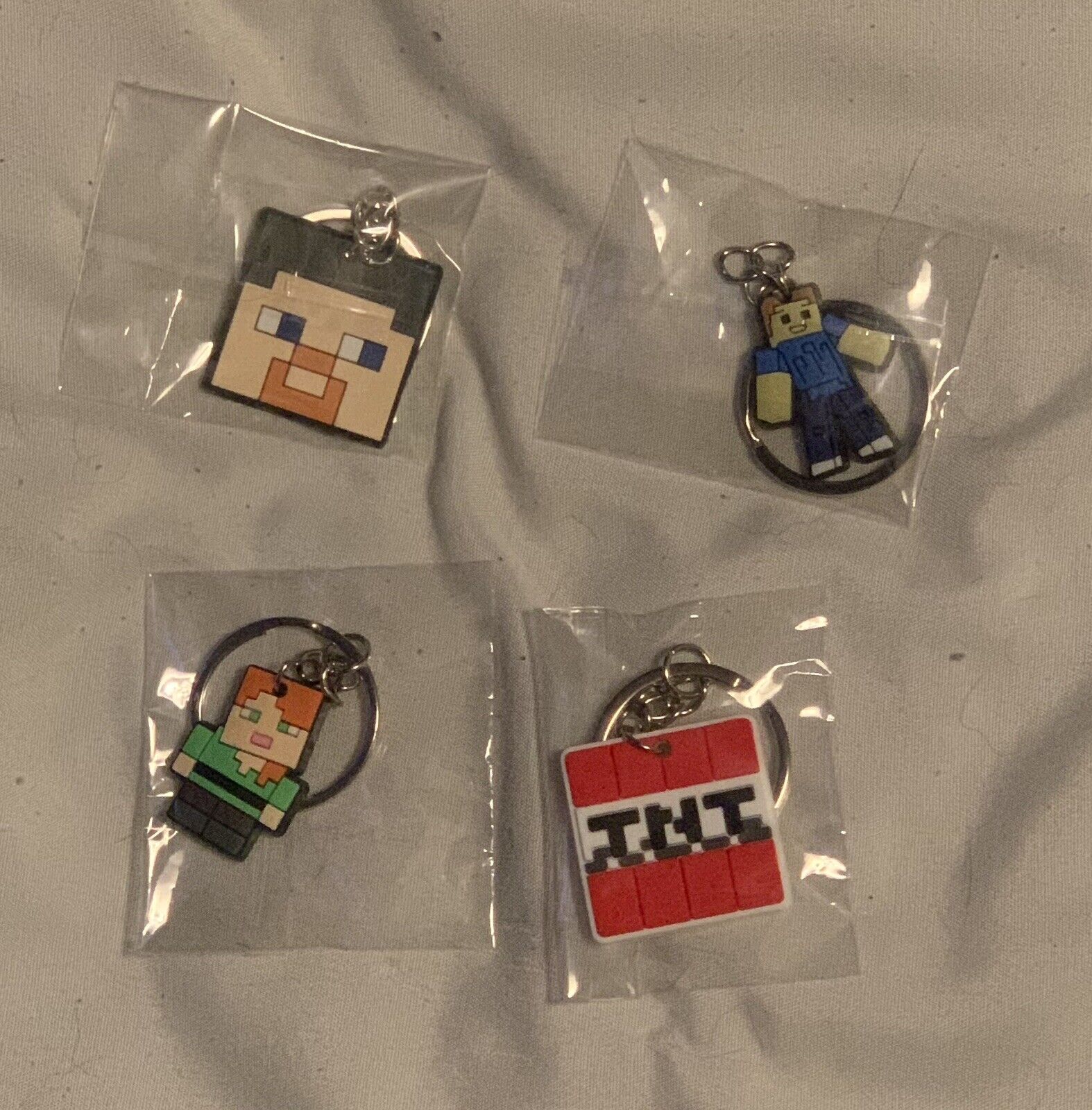 Lot of 4 Minecraft Key Chains