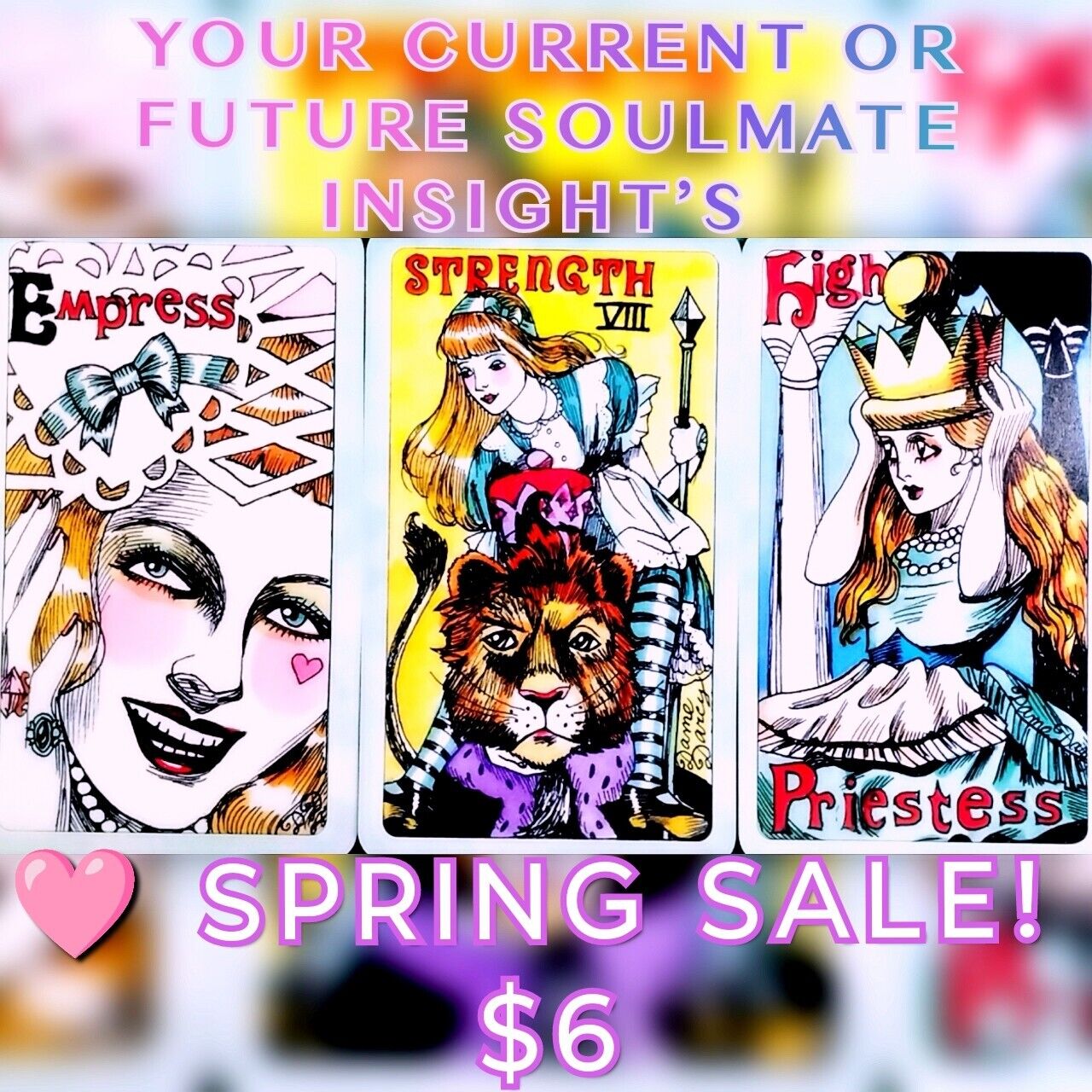 ABOUT YOUR SOULMATE Psychic Tarot Clair Reading - 6 Cards - SAME-DAY SALE 