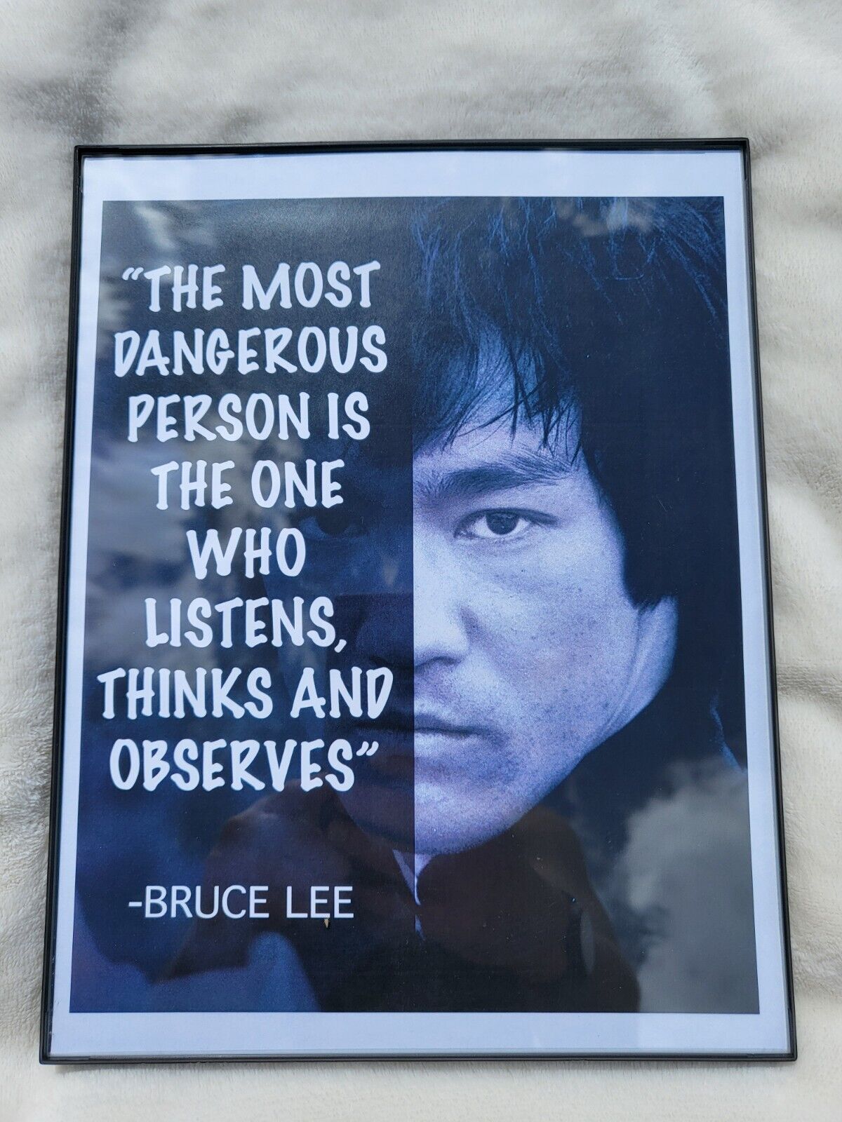 Bruce Lee-Master Martial Artist, Actor, Motivator Framed Picture Photo