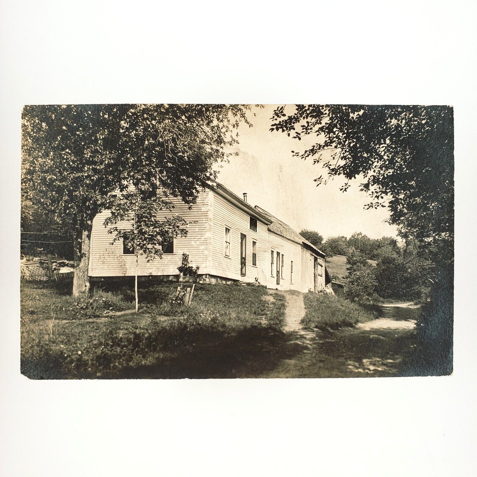 Grafton Village Bathnic House RPPC Postcard c1910 Vermont Home Real Photo A2955