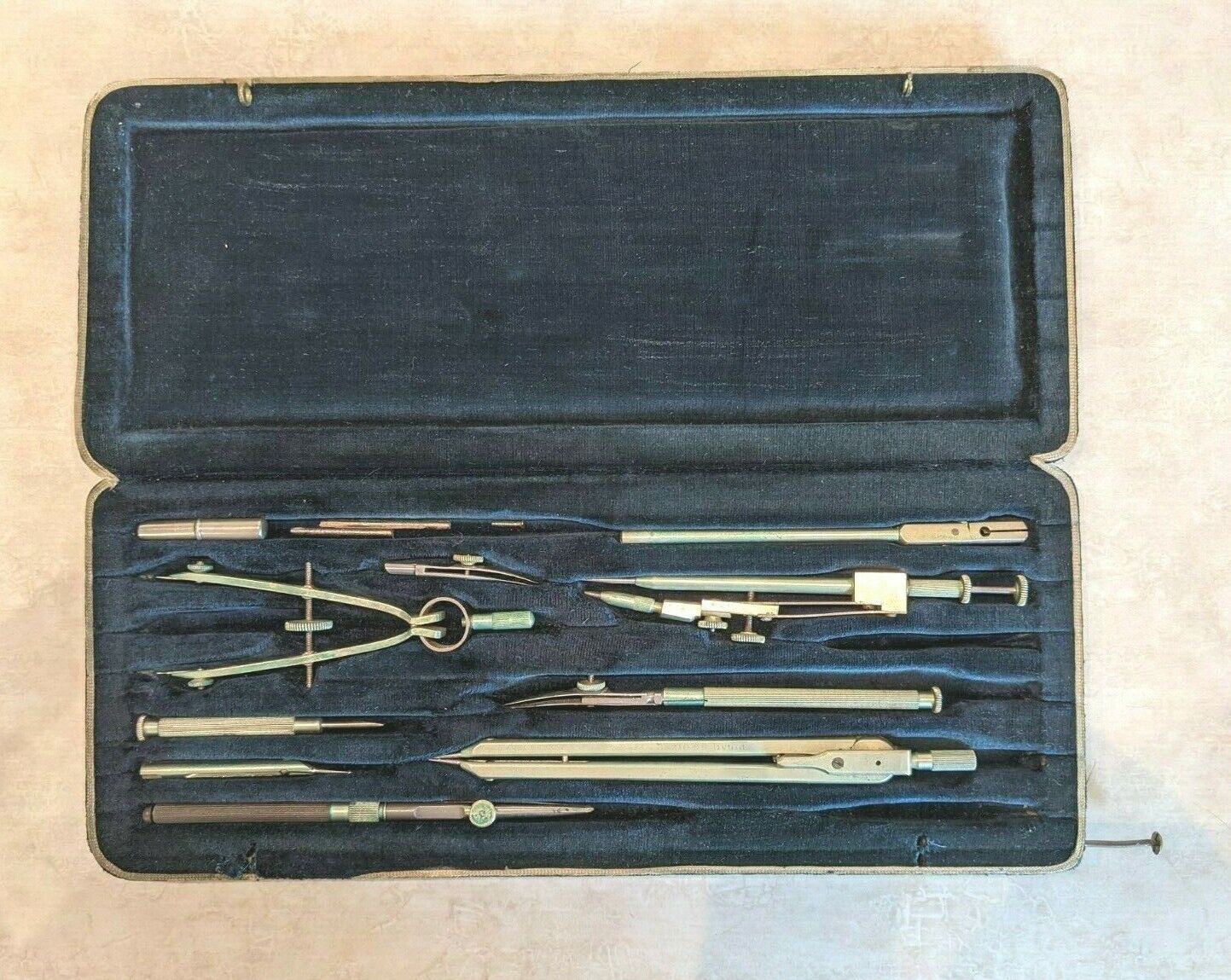 Vintage German Prazision Precision Drafting Drawing Tools Instruments