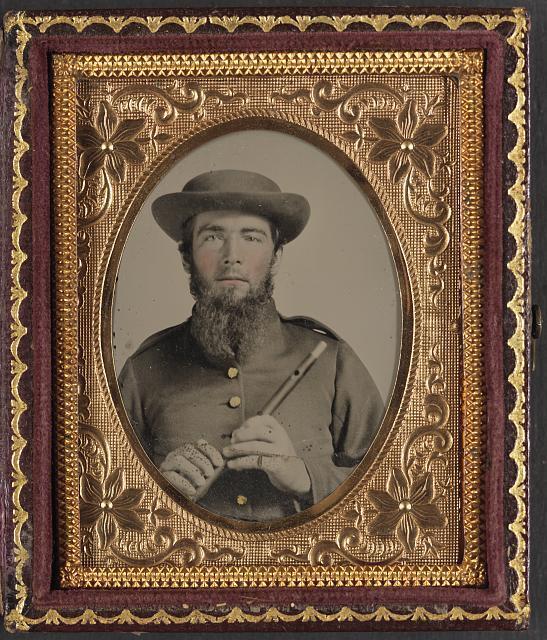 Photo:[Unidentified soldier in Union uniform with fife]