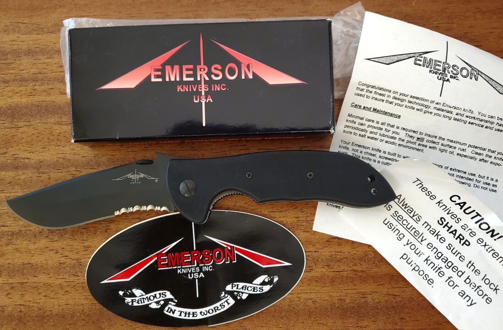 Emerson Knives circa 2000 Commander BTS New in Box New/Old Stock made in 2000