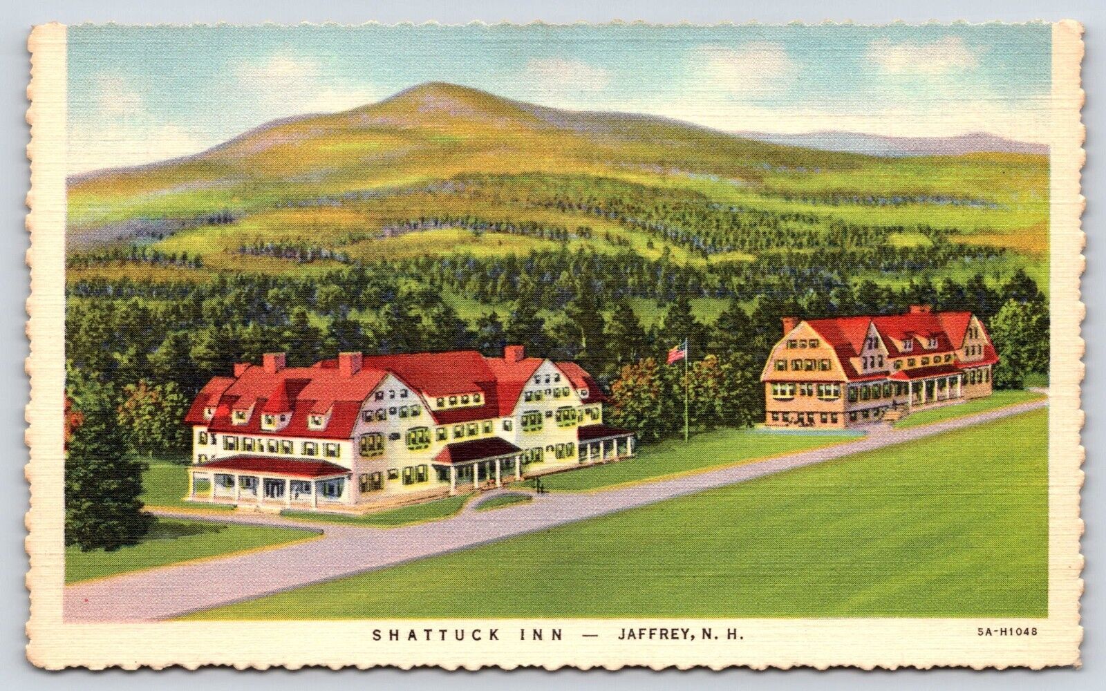 Vintage Postcard Shattuck Inn Jaffrey New Hampshire