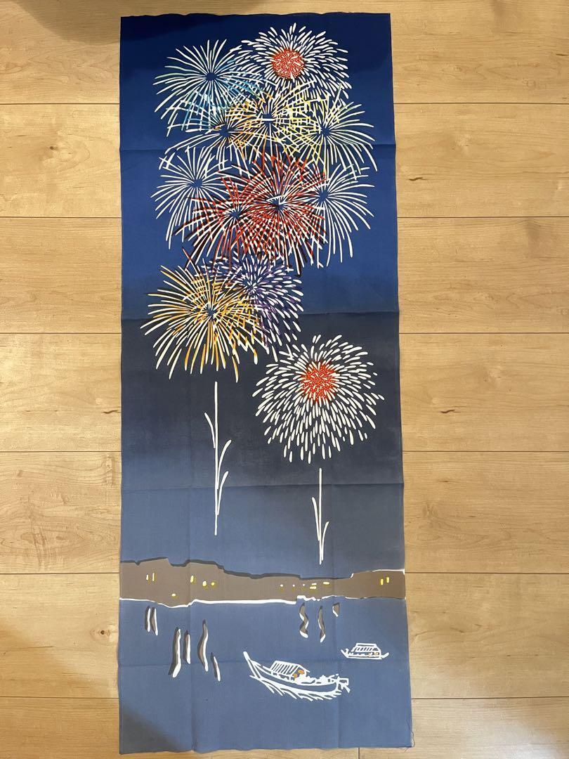 Japanese Tenugui Fireworks Enjoying The Cool Breeze