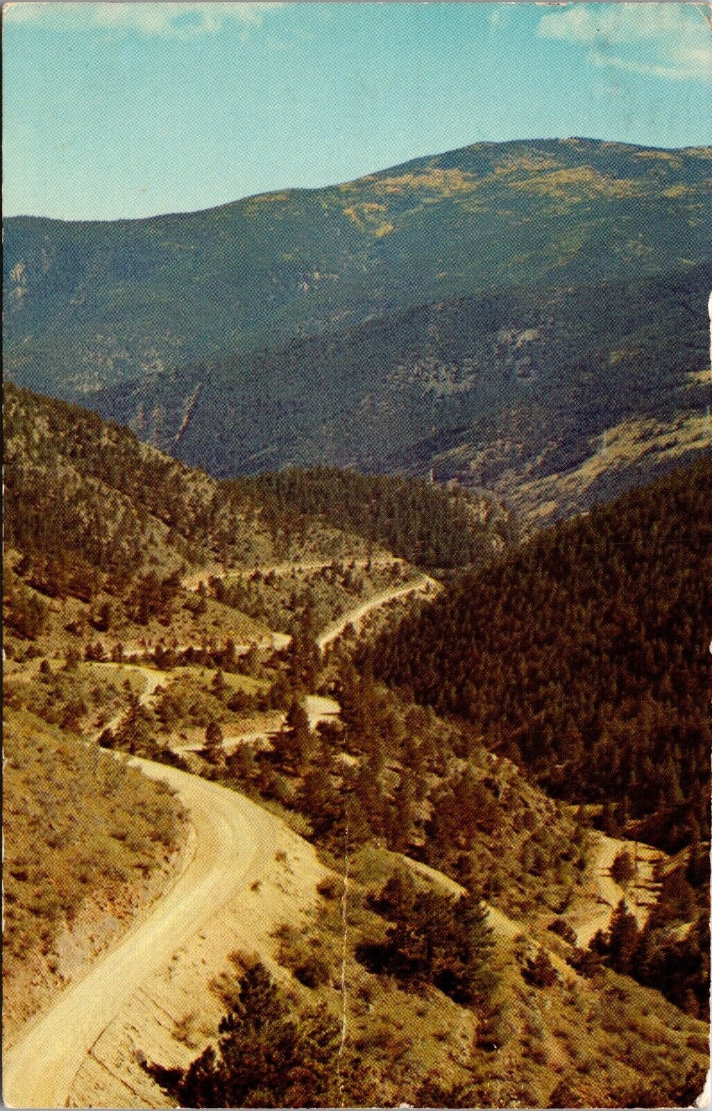 Virginia Canyon Road Oh My God Highway Idaho Springs Colorado Chrome Postcard 9F