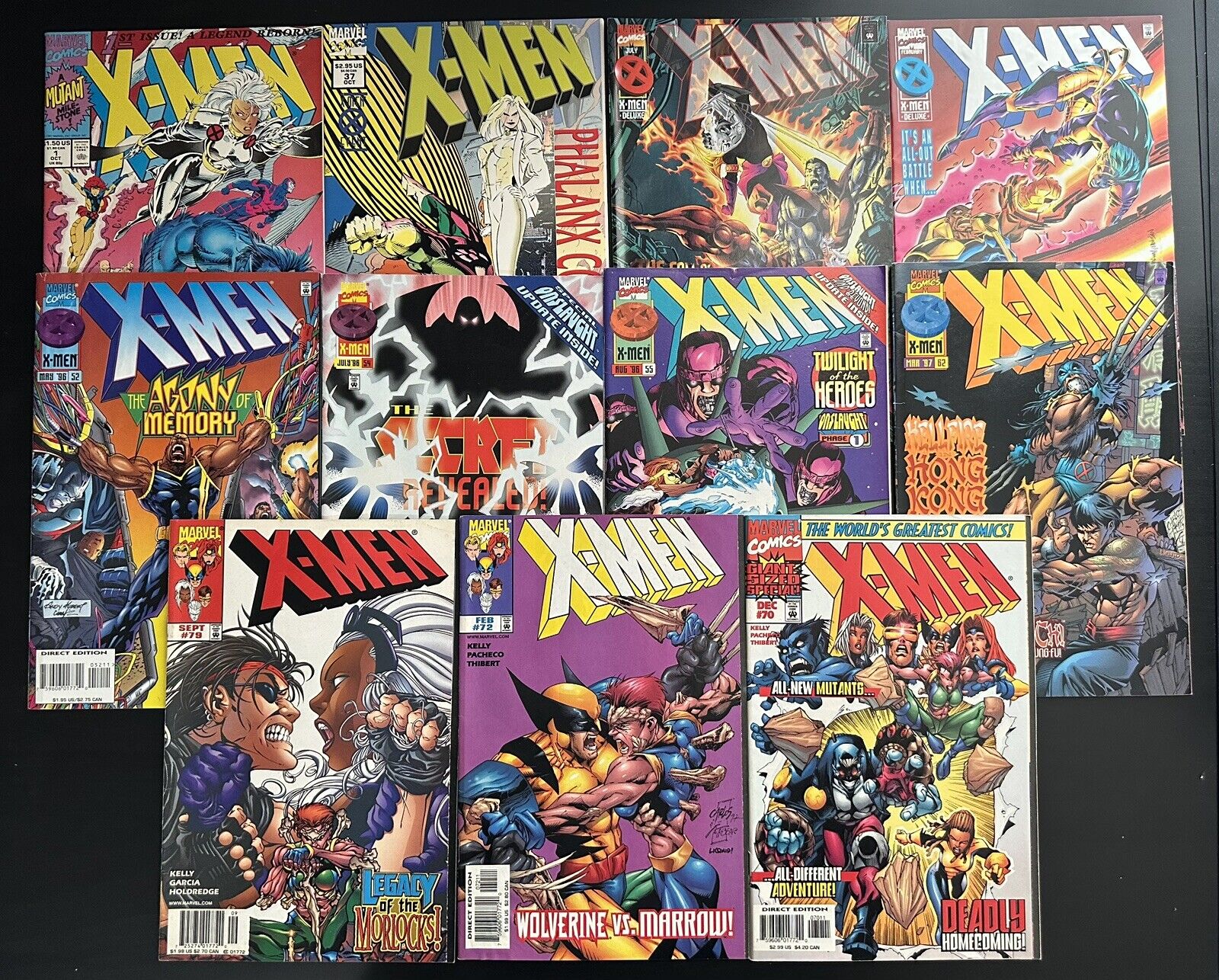 X-Men Comic Book Lot (Vol. 2) - 11 issue Lot includes 1st Cameo of Bastion