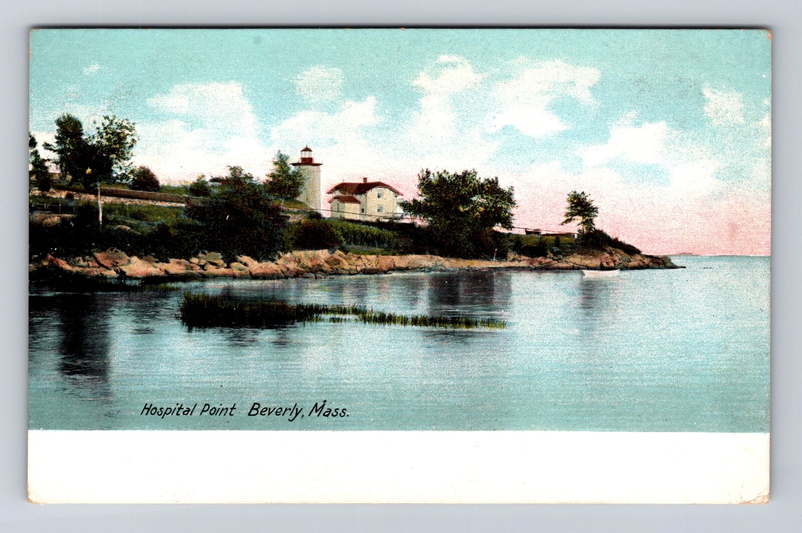 Beverly MA-Massachusetts, Hospital Point, Antique, Vintage Souvenir Postcard