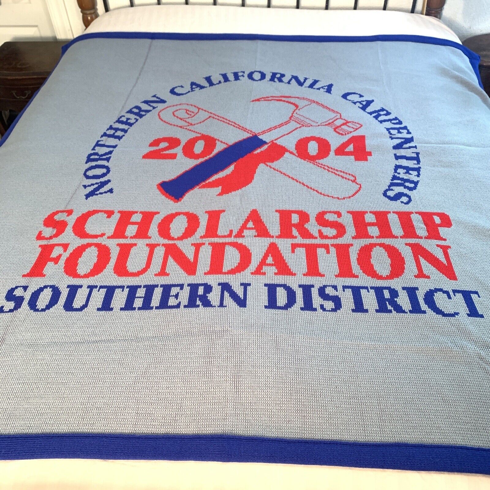 Y2K Northern California CARPENTERS Scholarship Foundation Throw Blanket 65x67\