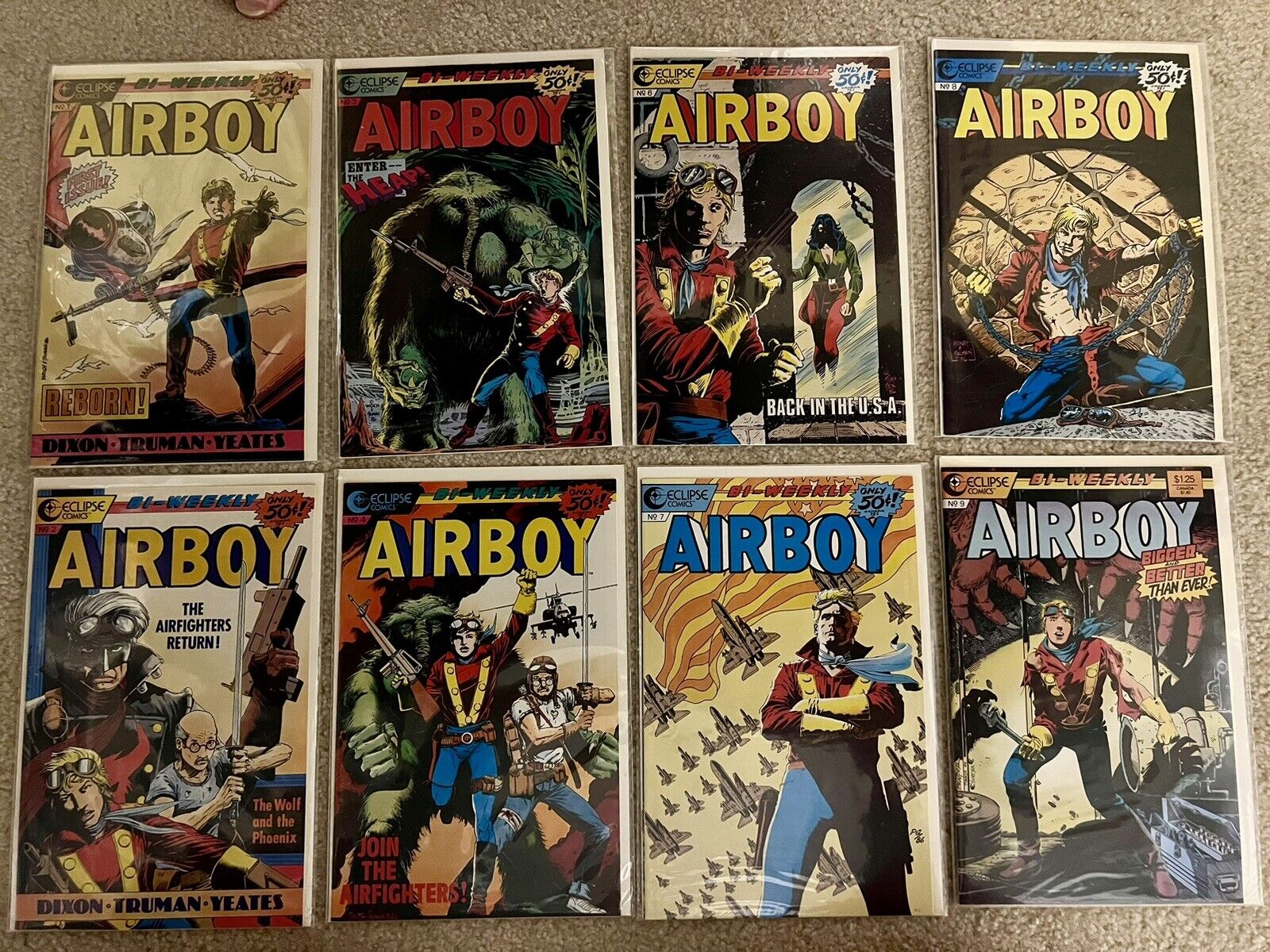Huge lot of 50 books of AIRBOY 1-4 6-23 25-40 42-50 (2 copies of 21 35 48) VF+