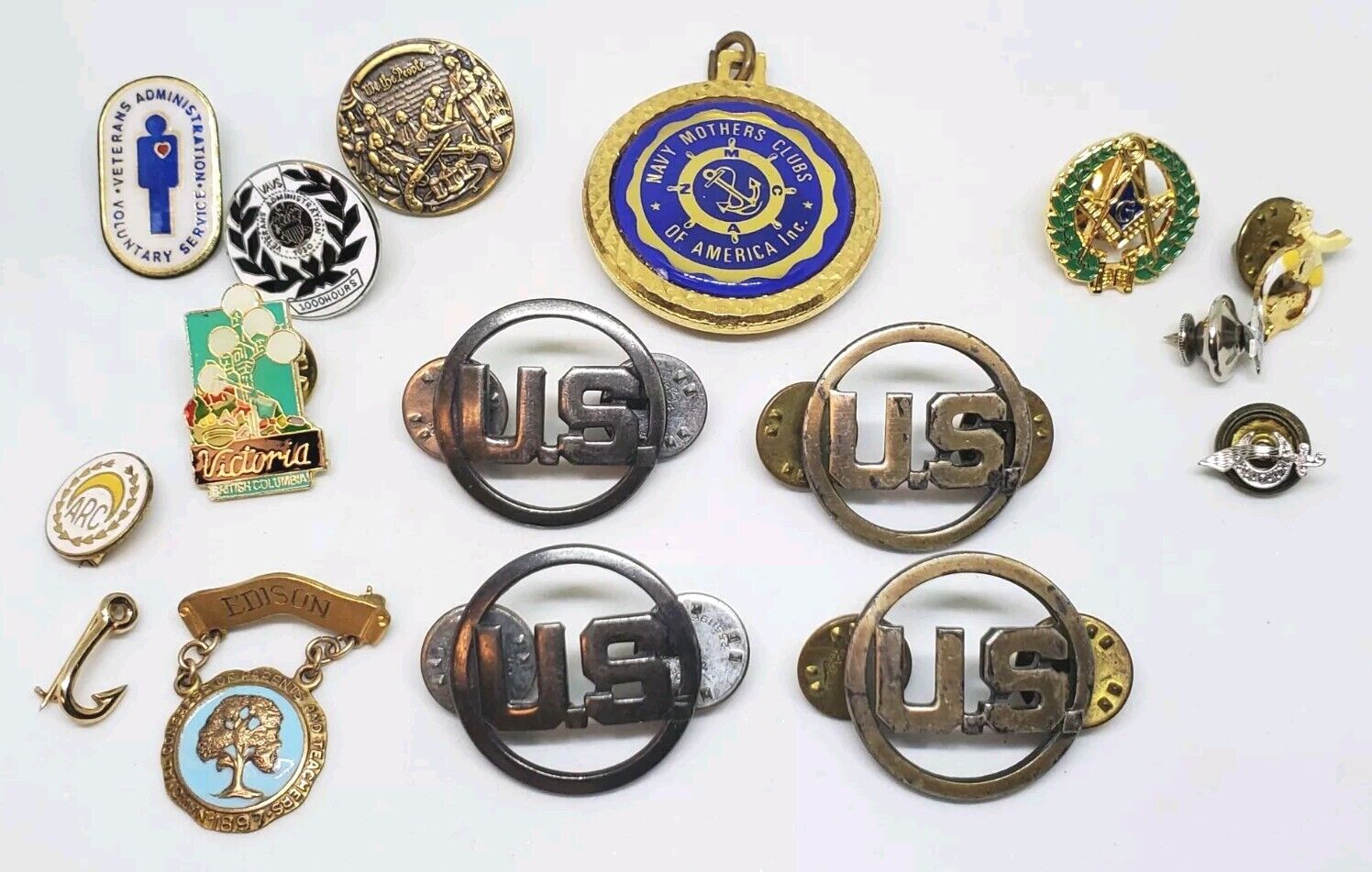 Vintage Pins Insignia Military & Masonic & More